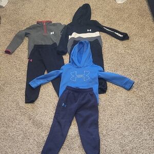 Little Boys' Size 5 Under Armour Sweatshirt/Sweatpant Bundle